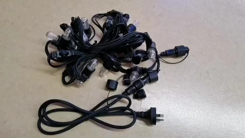 Outdoor Connectable Led String E14 Rubber cable Light Christmas Decoration fairy String Light 220V 1