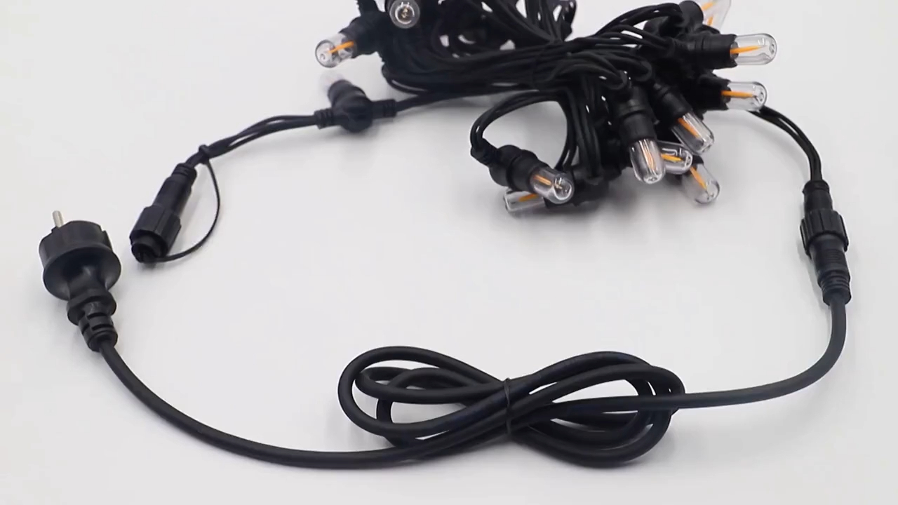 Custom E14 Outdoor Festoon Lights Round Cable Decorative Festoon Lighting 1