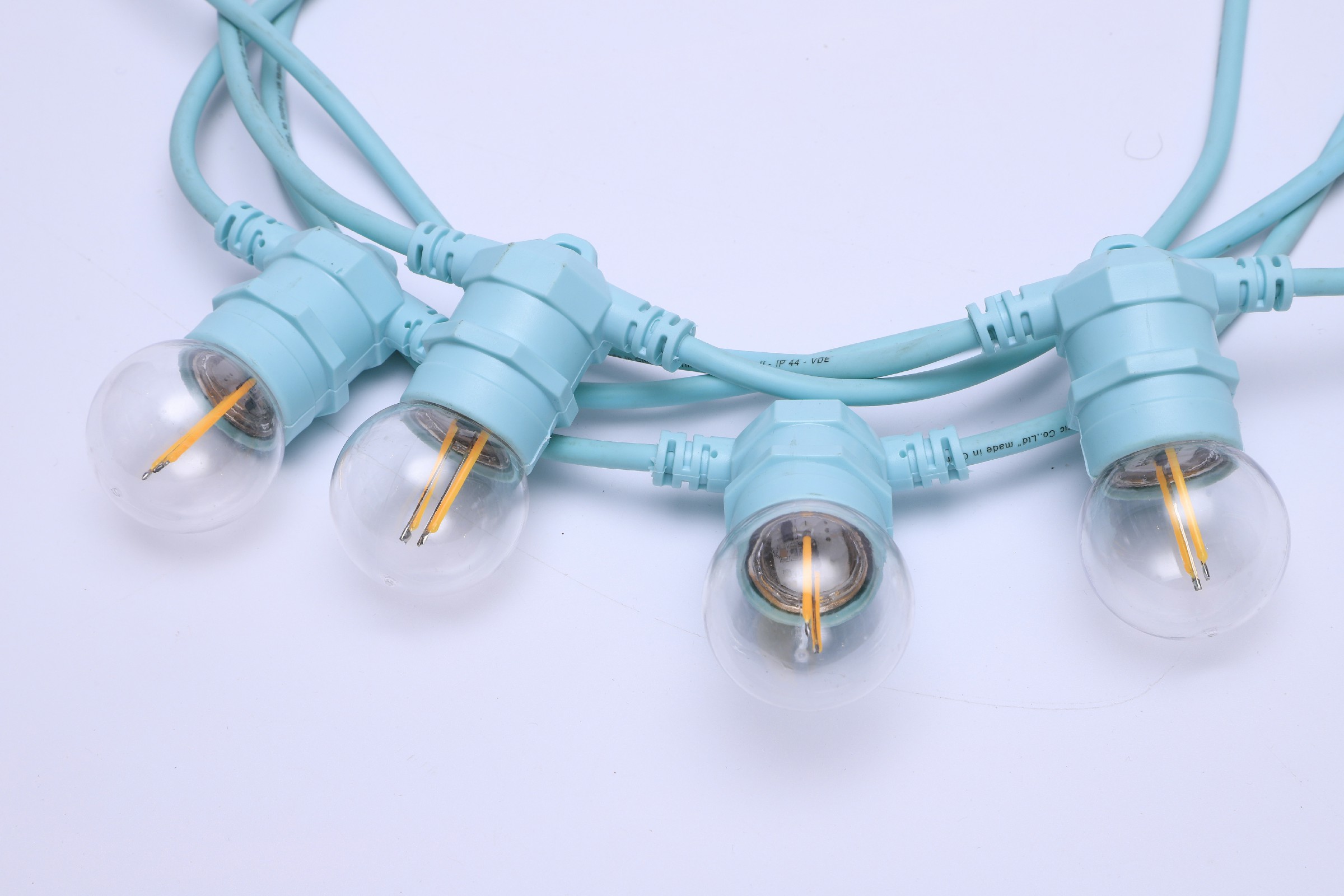 أضواء اكليل بالجملة في الهواء الطلق E27 النحاس المقبس جولة حزام كابل الضوء 230V 9