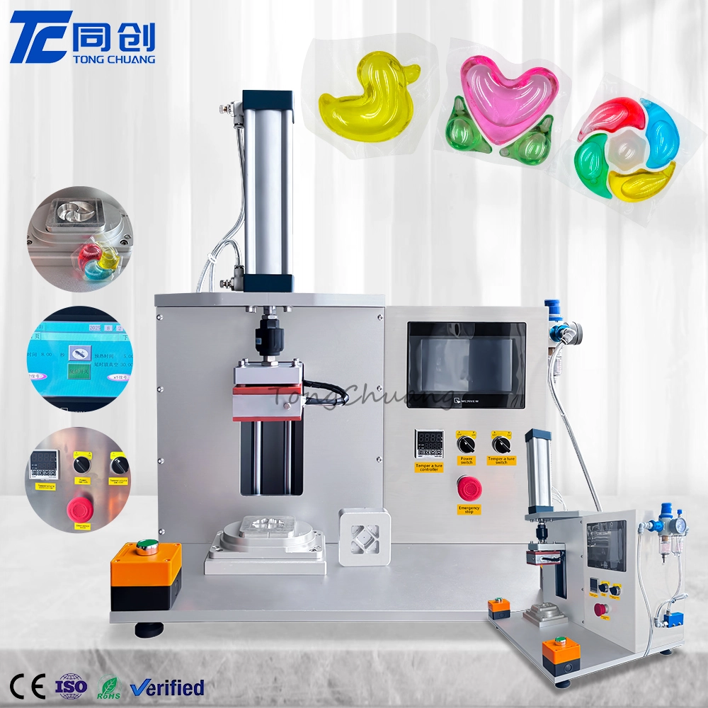 TC Lab Style Laundry Detergent Pods Samples Laboratory Use Semiauto Laundry Pods Water Soluble Film Samples Making Machine 1
