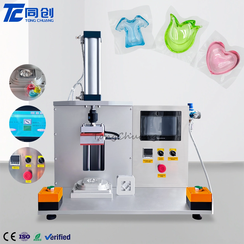 TC Laundry Detergent Beads Samples Semi-Automatic Making Machine for Filling Sealing Packaging PVA Water-Soluble Film 1