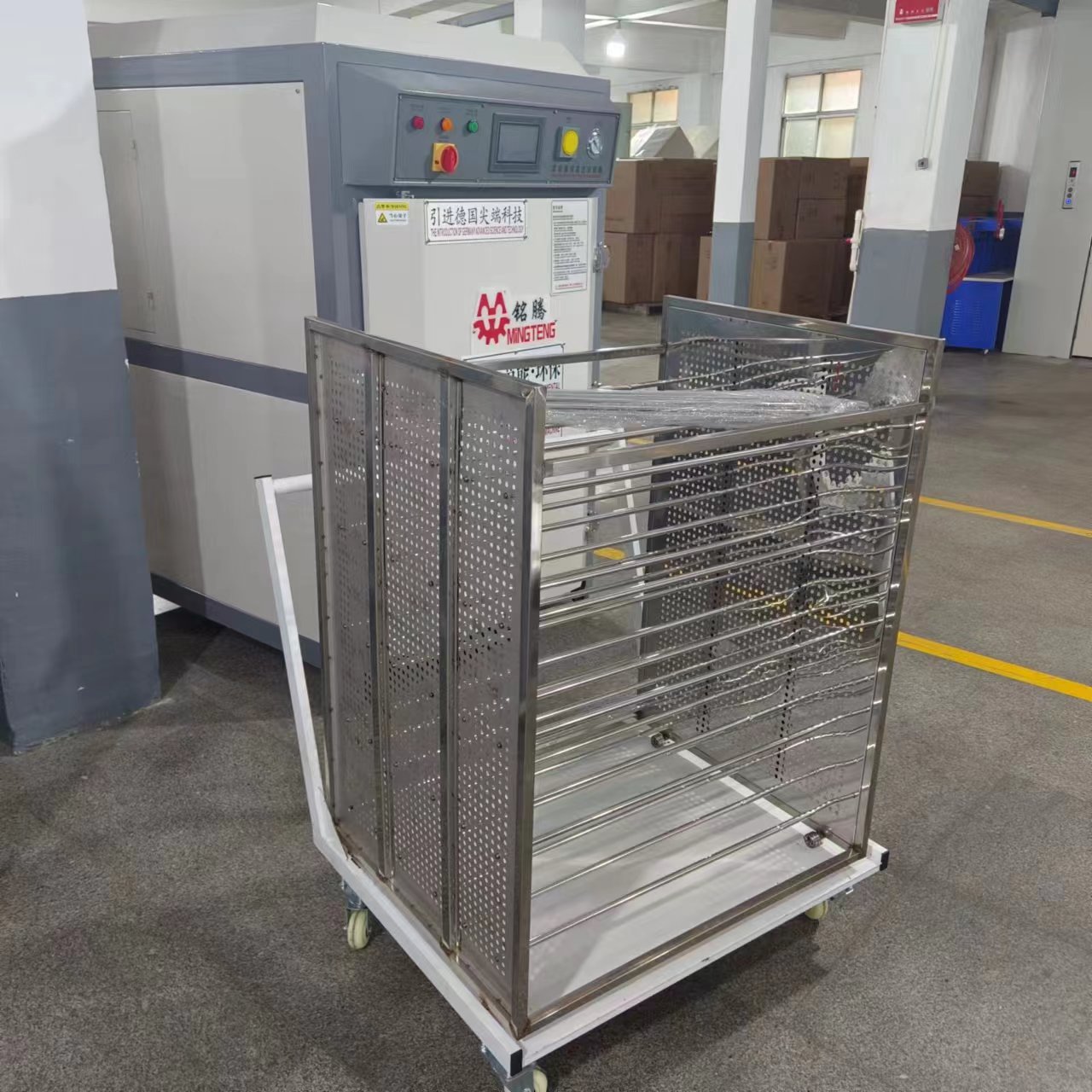 Máquina moldeadora de zapatos vulcanizadora con ajuste de vacío de una hilera tipo empuje MT-518D 7