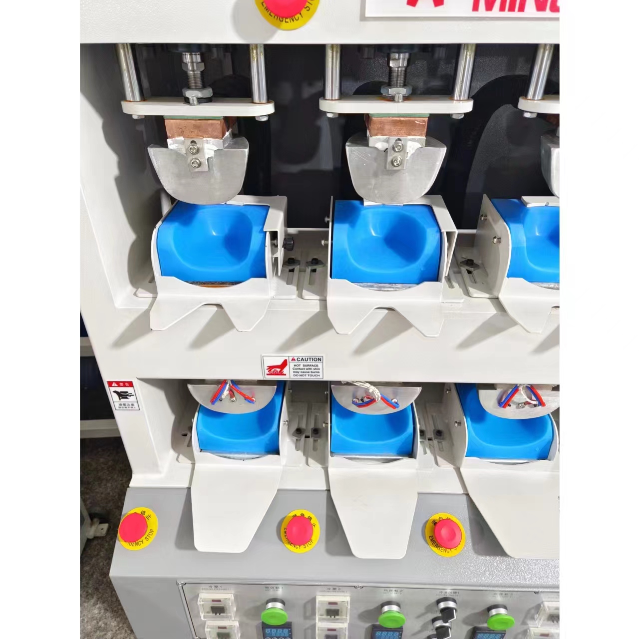 MT-627 Horizontal Type Four Hot And Four Cold Shoe Toe Cap Shape Forming Molding Machine 7