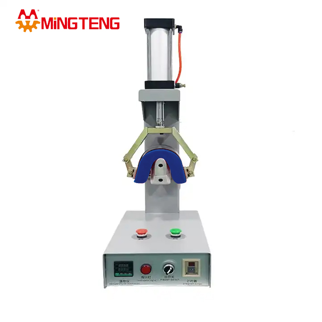 MT-06 Oem Mini tipo de mesa, puntera de zapato individual y parte trasera, máquina moldeadora de talón por calor, máquina de ajuste de talón adhesivo con pegamento termofusible 2