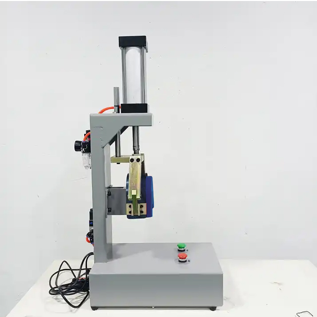 MT-06 Oem Mini tipo de mesa, puntera de zapato individual y parte trasera, máquina moldeadora de talón por calor, máquina de ajuste de talón adhesivo con pegamento termofusible 5