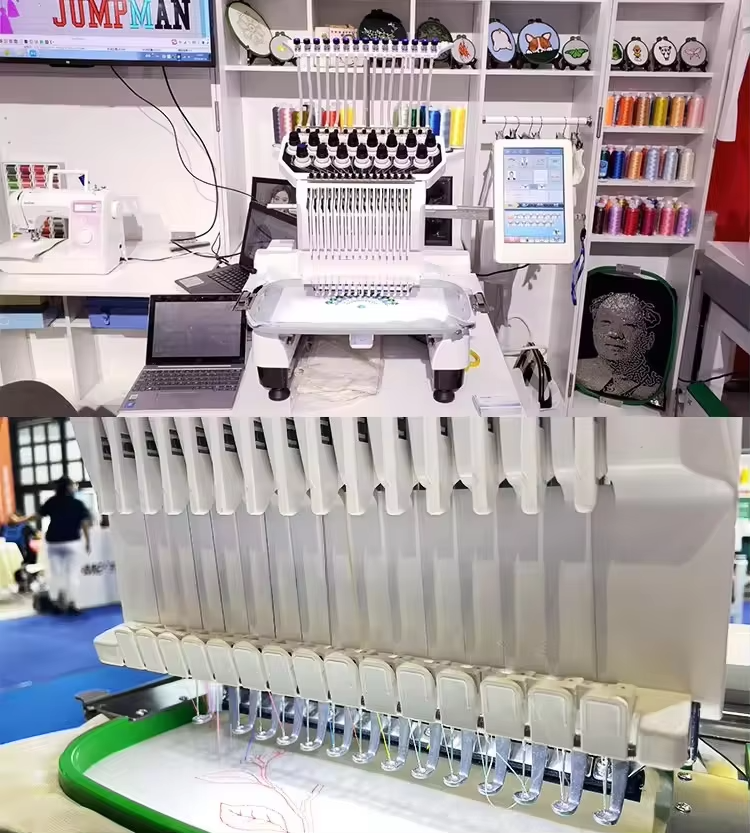 MT-1200 Máquina de coser de bordado inteligente, automática, digital, de alta velocidad, 12 agujas 6