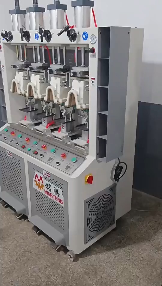 MT-878 آلة ضبط كعب الحذاء البارد الهوائية ذات الكفاءة في استخدام الطاقة، معدات ربط الأحذية/آلة تشكيل الكعب 1