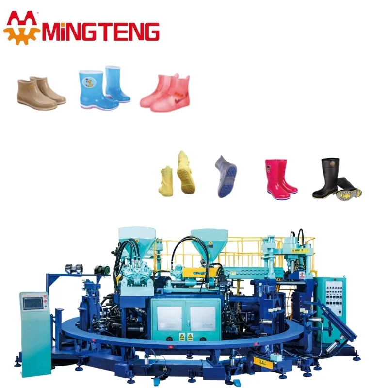 MT-2612B.E Máquina de moldeo por inyección de cubiertas de zapatos TPE de doble color completamente automática 1