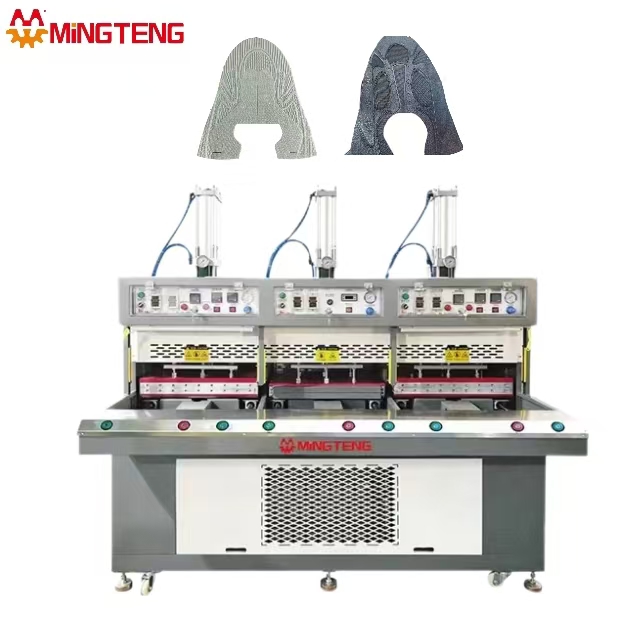 MT-997 Mesa deslizante automática de tres estaciones, máquina de estampado tres en uno, dos calor y uno en frío 2