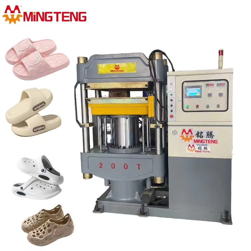 MT-9200 Máquina para fabricar suelas de zapatos, zapatillas, sandalias Eva de doble color, segunda mano, máquina de moldeo de espuma Eva 2