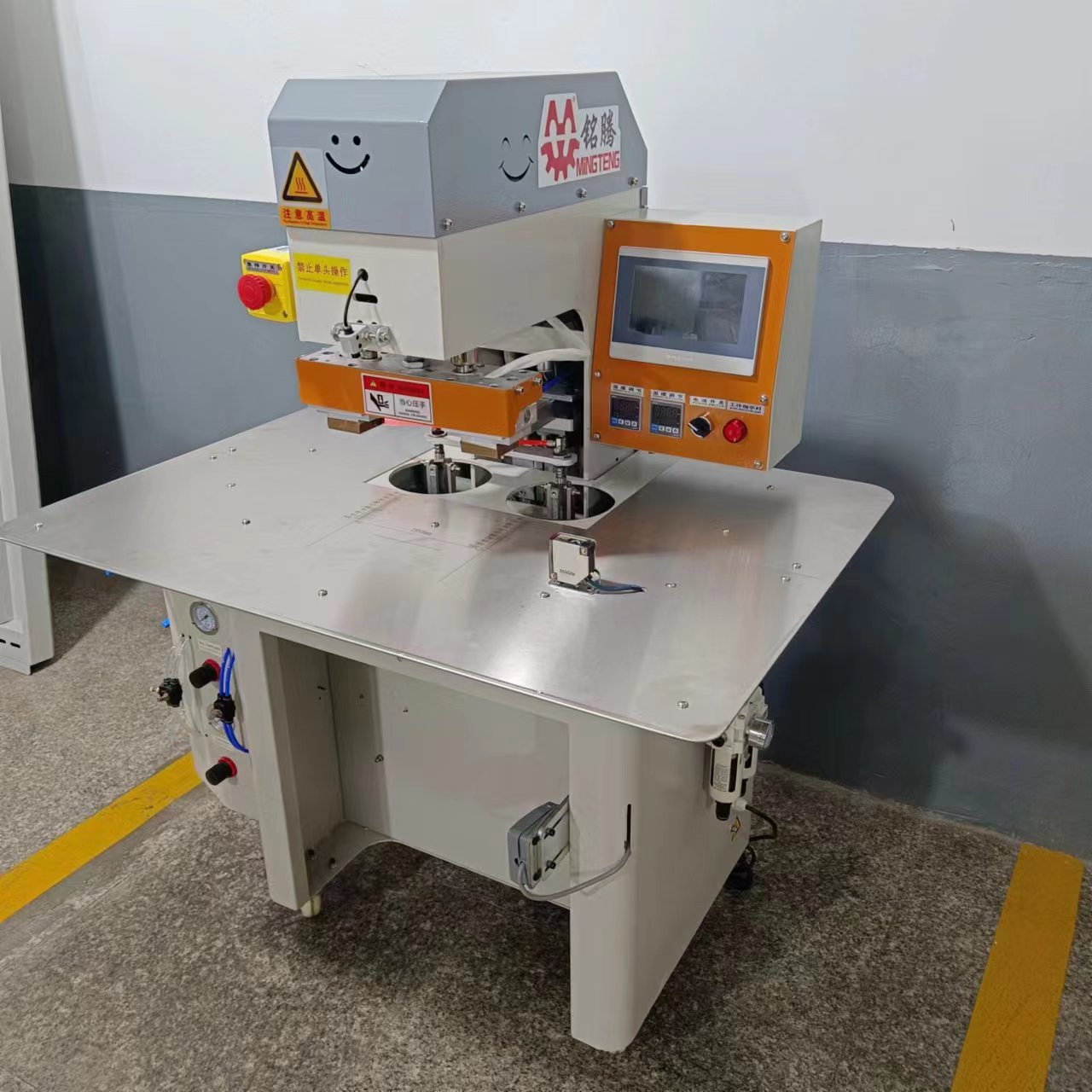 MT-637MA  Automatic Double Station Label Hot Stamping Logo Press Trademark  For Insole Tongue Making 4