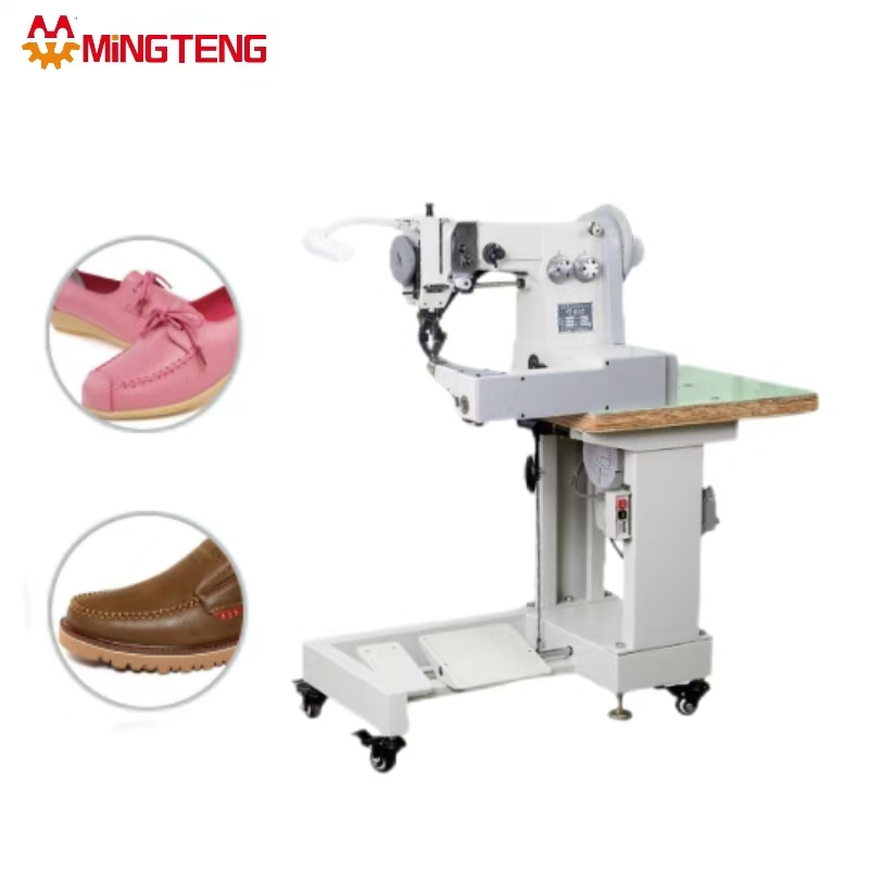 MT-05 Double Needle Leather Moccasin Shoe Side Upper Making Computer Direct Sewing Stitching Pattern Flat Forming Machine 1