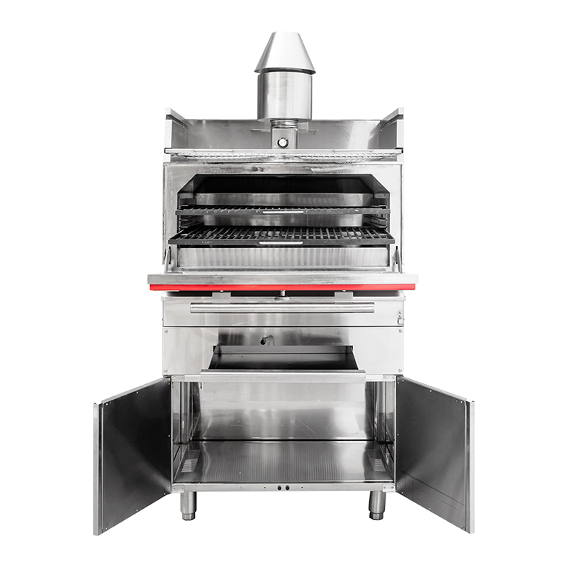 Horno asador de carbón Rebenet CG-2 con gabinete 3
