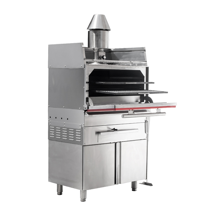 Horno asador de carbón Rebenet CG-2 con gabinete 4