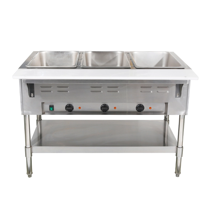 1500W طاولة البخار الكهربائية المكونة من ثلاثة ألواح مع سعة بنفسك (EBM-3) 1
