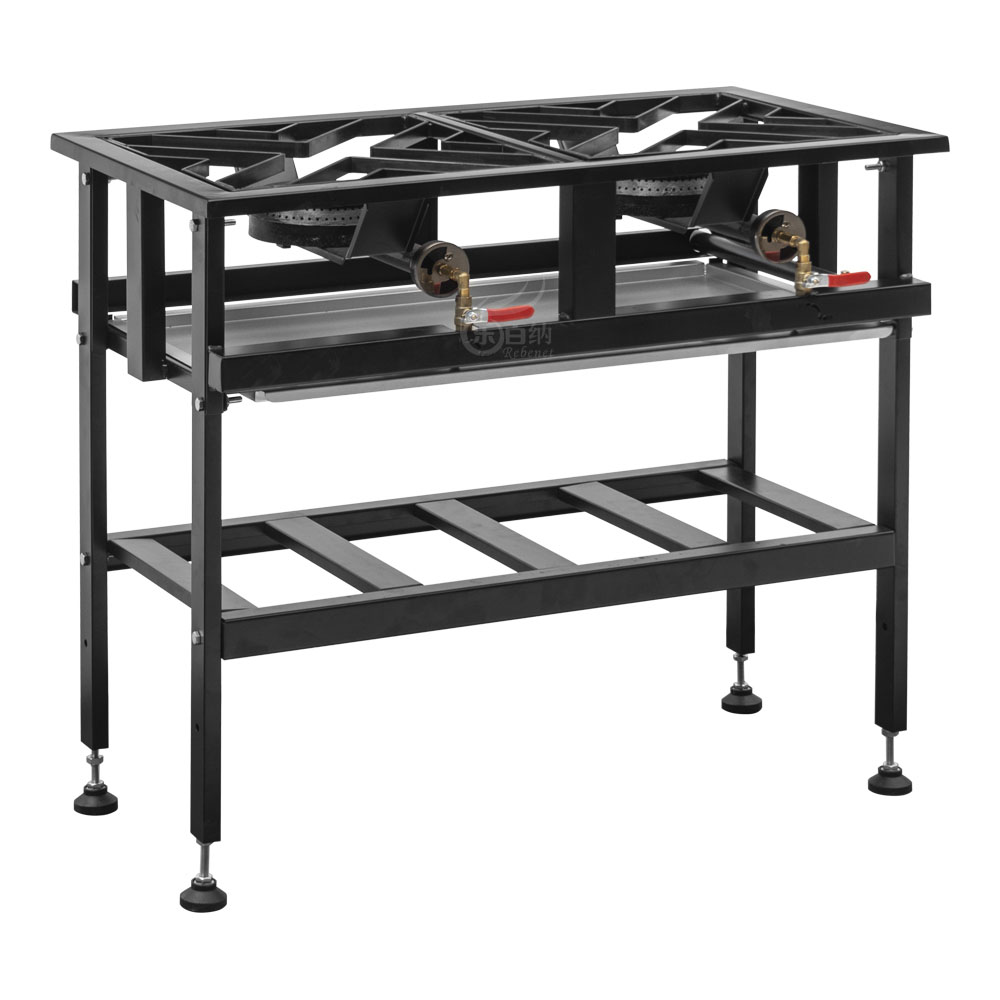 2 Burner Gas Boiling Table for Commercial Kitchen Customizable (BTG-2L) 1
