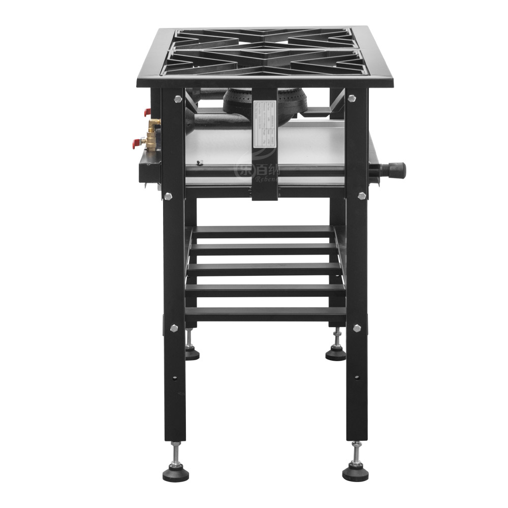 2 Burner Gas Boiling Table for Commercial Kitchen Customizable (BTG-2L) 4