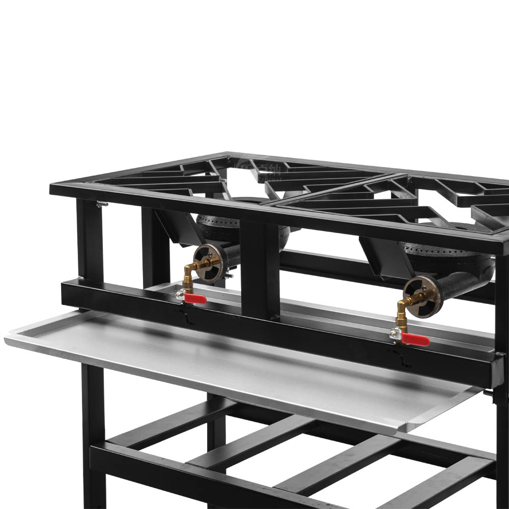 2 Burner Gas Boiling Table for Commercial Kitchen Customizable (BTG-2L) 3