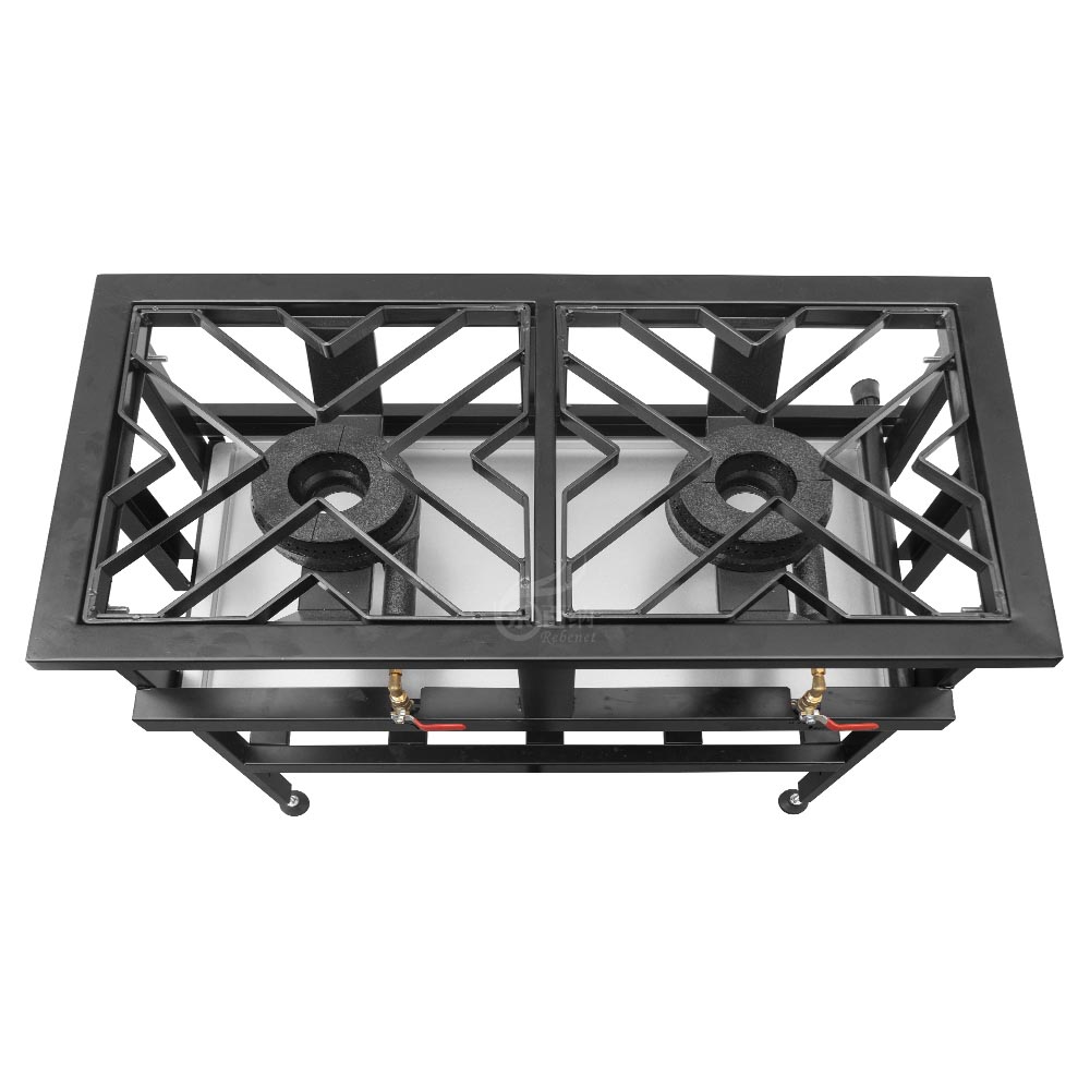 2 Burner Gas Boiling Table for Commercial Kitchen Customizable (BTG-2L) 2