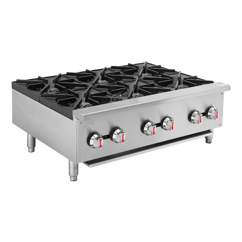 Commercial Gas Stove Cooking Range Countertop 6 Burner (EHP-6S) 1
