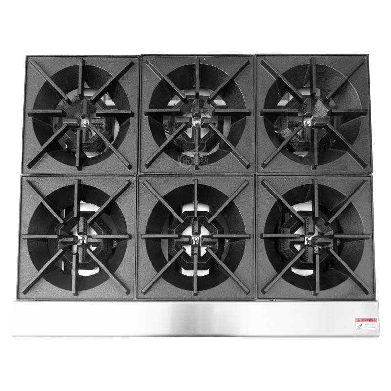 Commercial Gas Stove Cooking Range Countertop 6 Burner (EHP-6S) 2