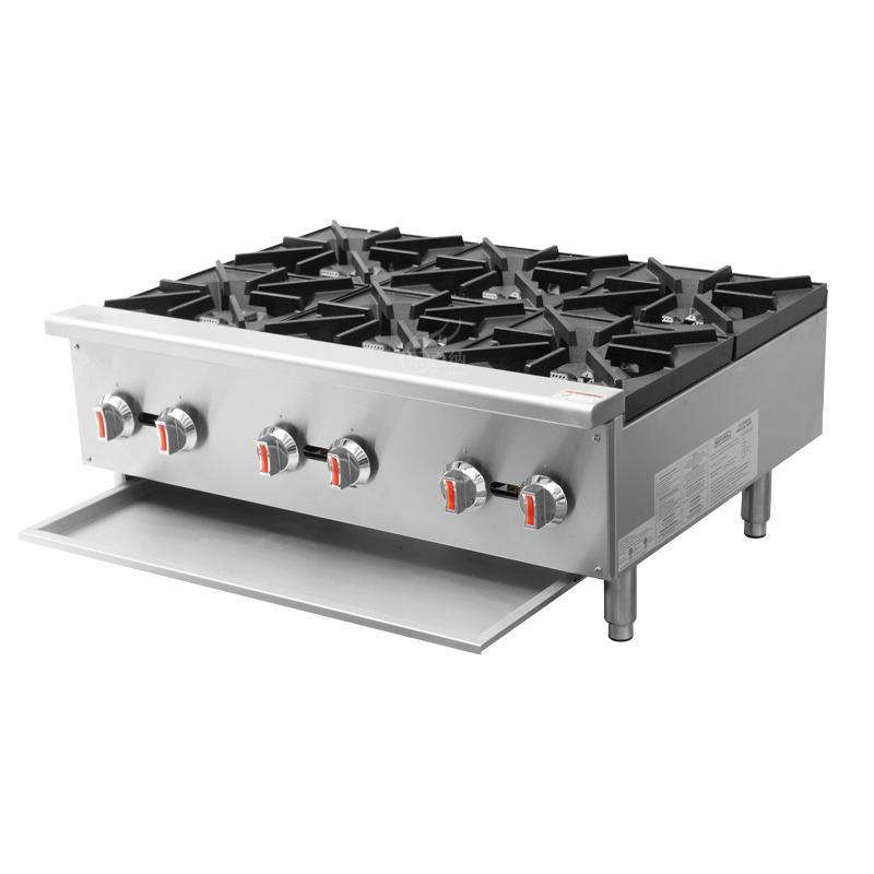 Commercial Gas Stove Cooking Range Countertop 6 Burner (EHP-6S) 4