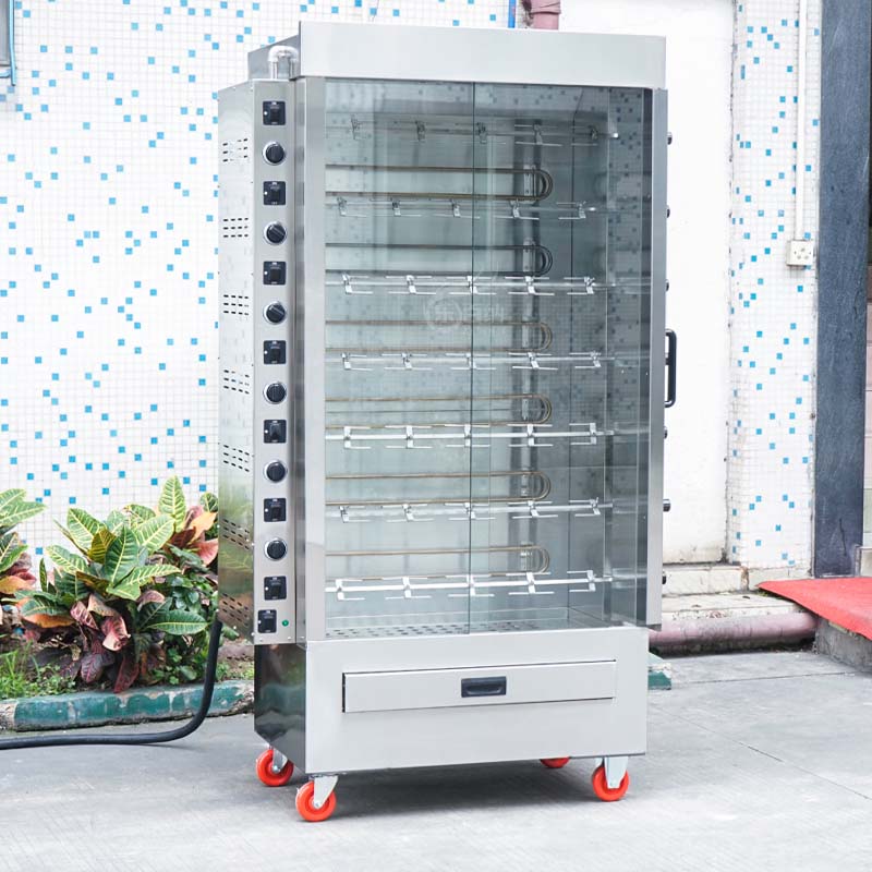 Asador de pollos eléctrico comercial 3/7 Spits (KJ-7CE) en venta 9