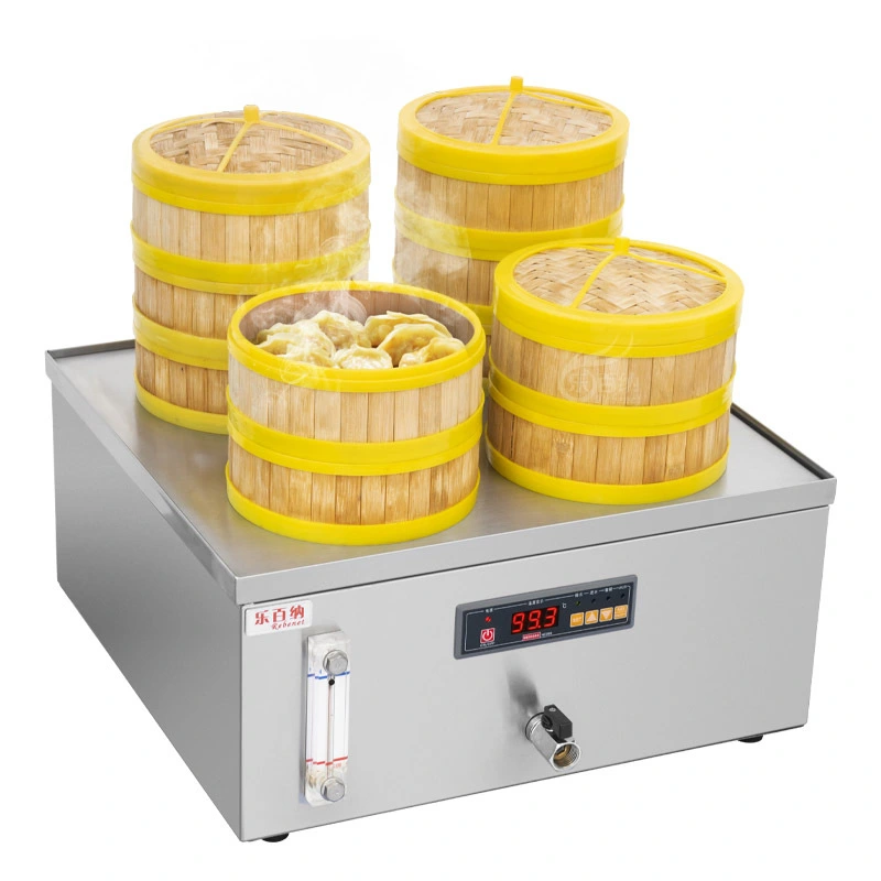 Vaporera eléctrica comercial de 4 orificios para dumplings y dim sum (ZBJ-4) 1