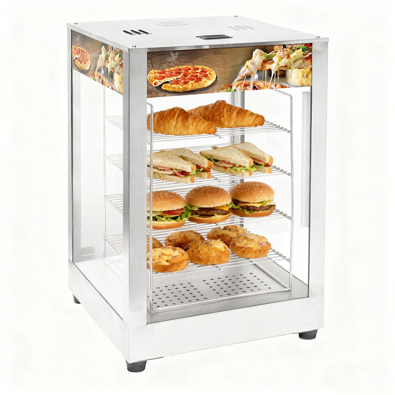 Expositor giratorio para pizzas de 5 niveles con servicio completo (DH-13) 9