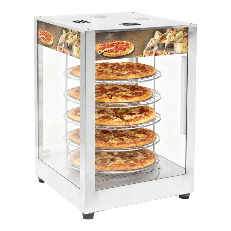 Présentoir rotatif pour chauffe-pizzas à 5 niveaux, service complet, commercial (DH-13) 1
