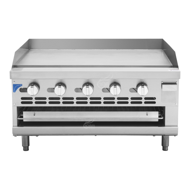 Heavy Duty 36 inch Gas Raised Griddle Broiler, Cast Iron Burner (GS36LT) 5