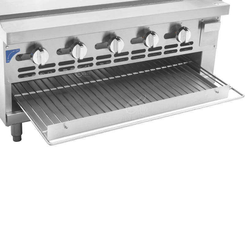 Heavy Duty 36 inch Gas Raised Griddle Broiler, Cast Iron Burner (GS36LT) 4