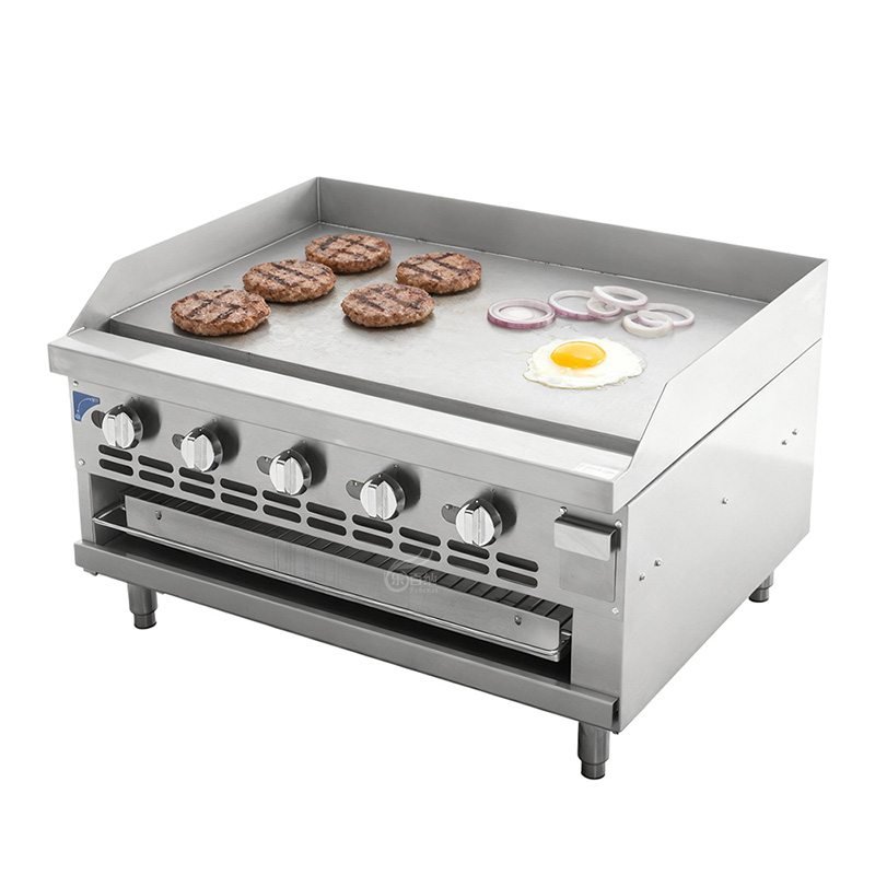 Heavy Duty 36 inch Gas Raised Griddle Broiler, Cast Iron Burner (GS36LT) 1