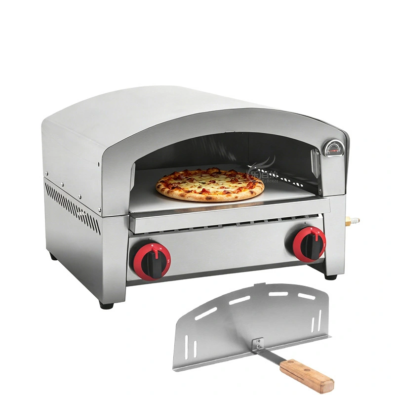 فرن بيتزا غازي محمول ذو سطح واحد للاستخدام التجاري، مناسب لبيتزا إيطالية حرفية مقاس 16 بوصة، مناسب للاستخدام الخارجي (PO16G) 1