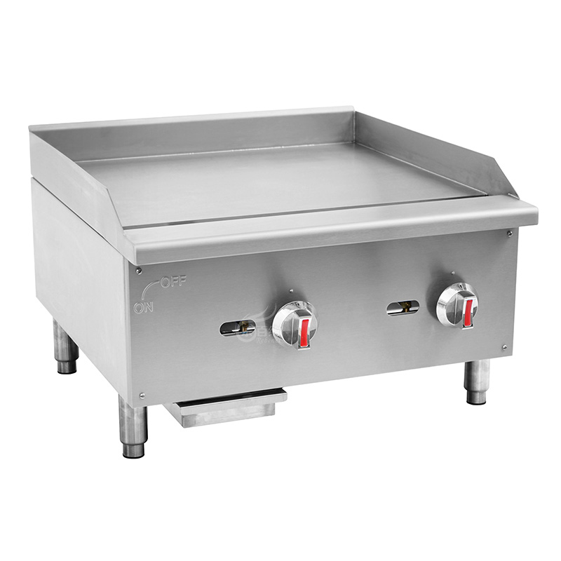 Gril à gaz de comptoir commercial de 24 pouces, dessus plat, 2 brûleurs (EGG24S) 1