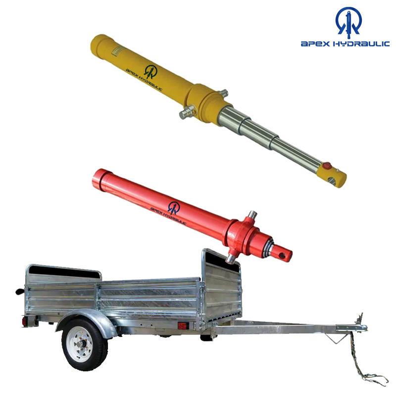 2-7 Stages 7-12 Tons Hydraulic Telescopic Cylinder for Dump Trailer 3