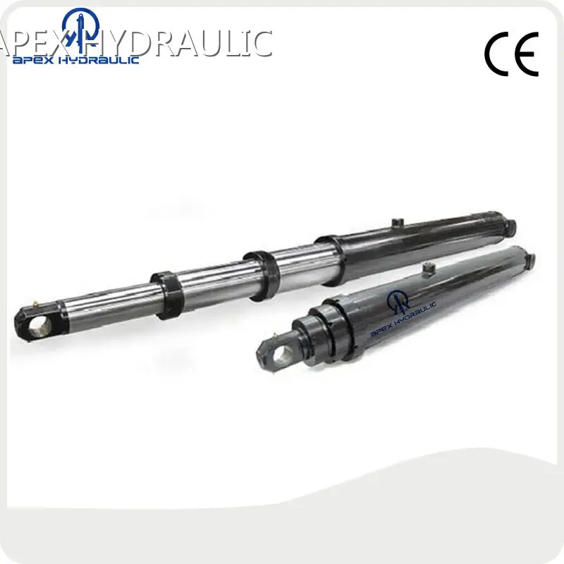 Cylindre hydraulique télescopique pour remorque à benne basculante à vendre SAE#8 (3/4-16UNF) par APEX HYDRAULIC 1
