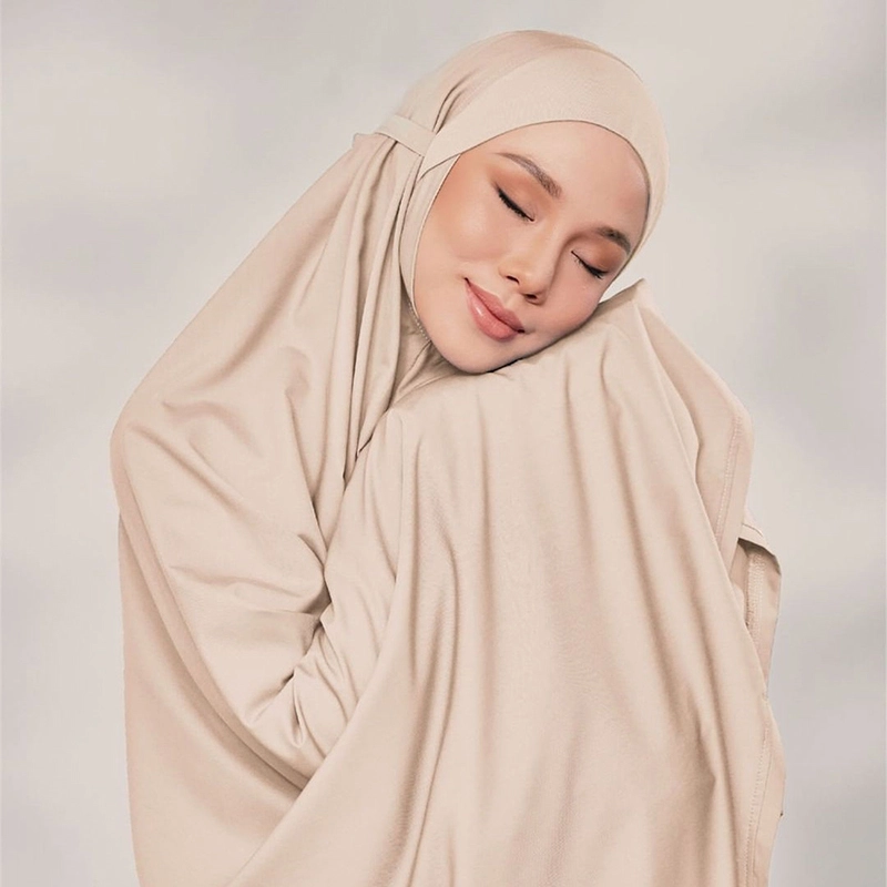 Ensemble de prière musulmane hijab long floral avec jupe - Qidian Textile 1