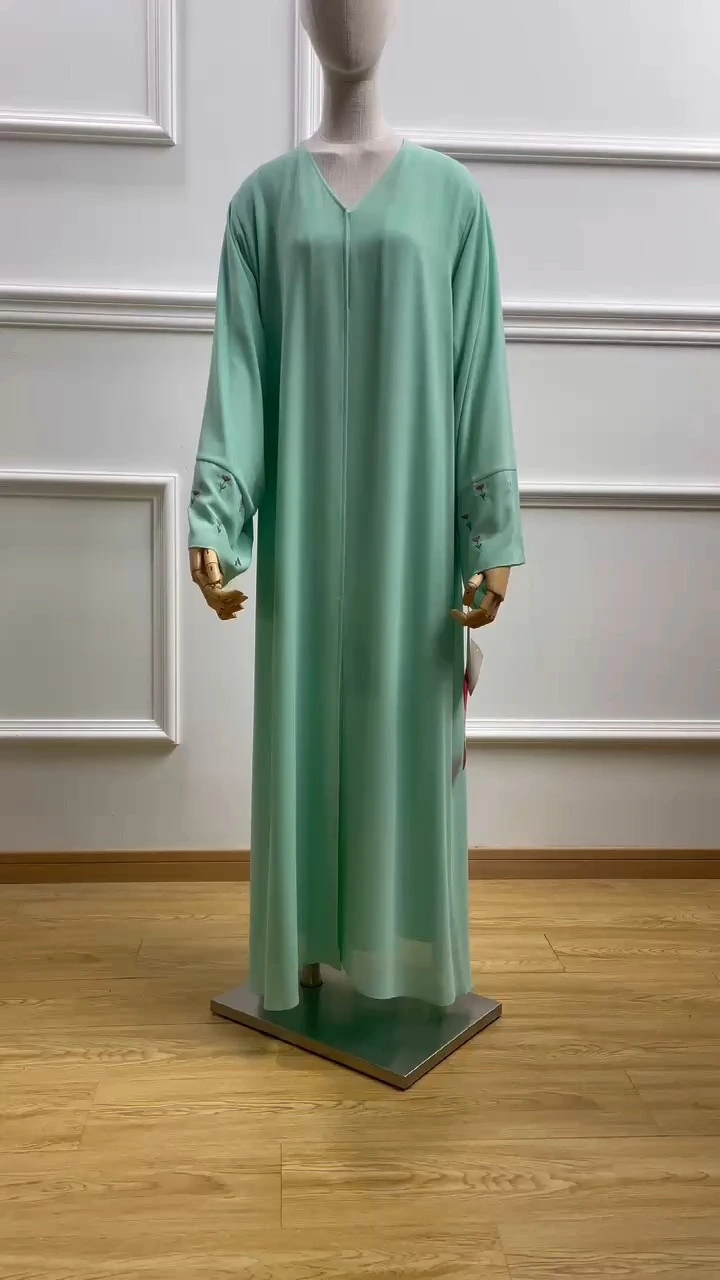 Robe Maxi en mousseline de soie pour femmes musulmanes, nouvelle personnalisation, Style patchwork, saison printemps et automne, 20241722248512207946 1