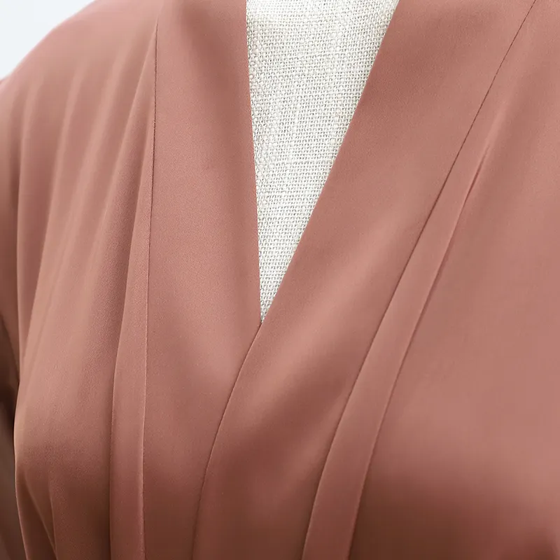 Customizedopen Abaya with Buttons for Supermarket 7