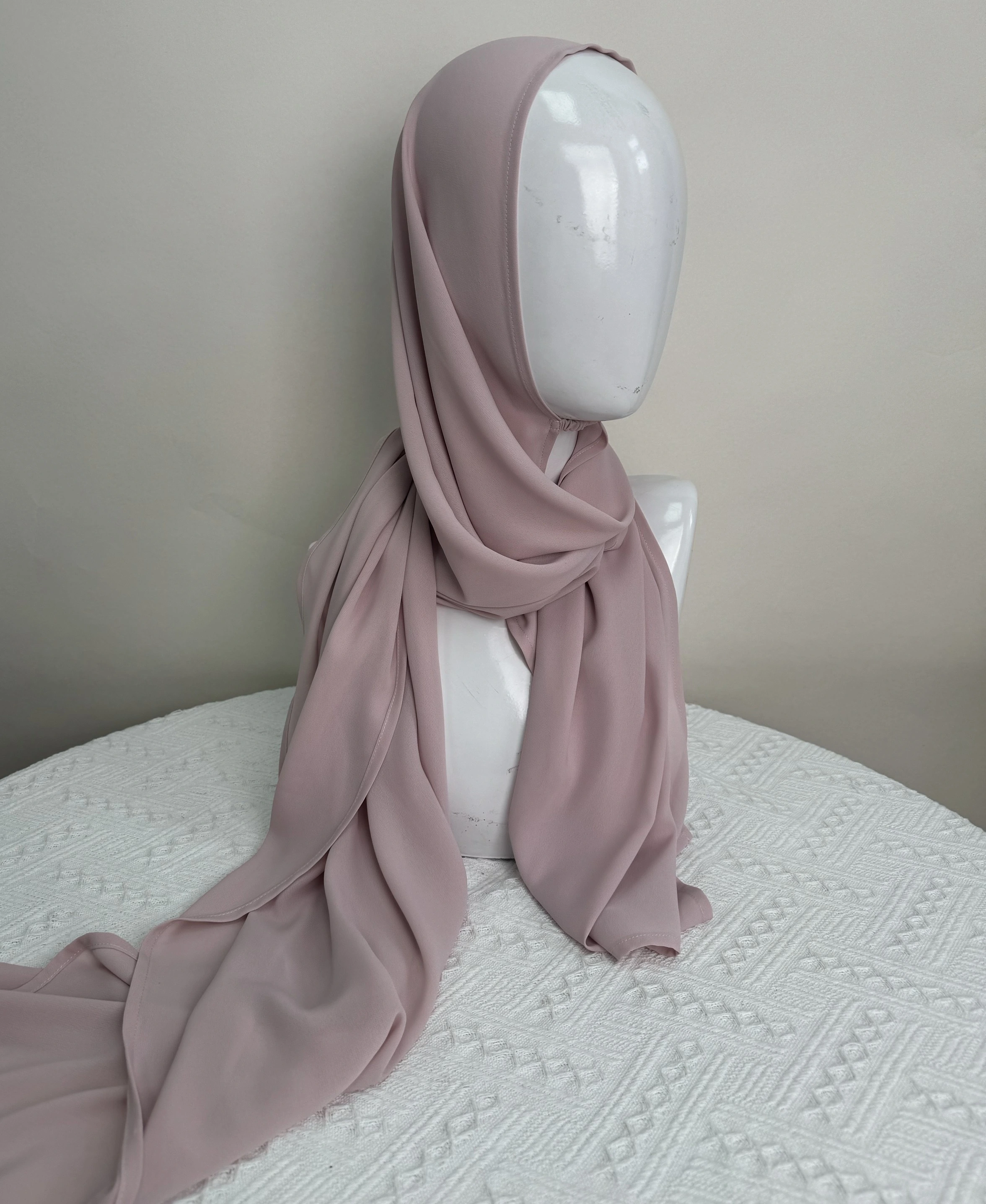 Bande élastique réglable prête à porter l'écharpe Hijab pour femmes musulmanes 1