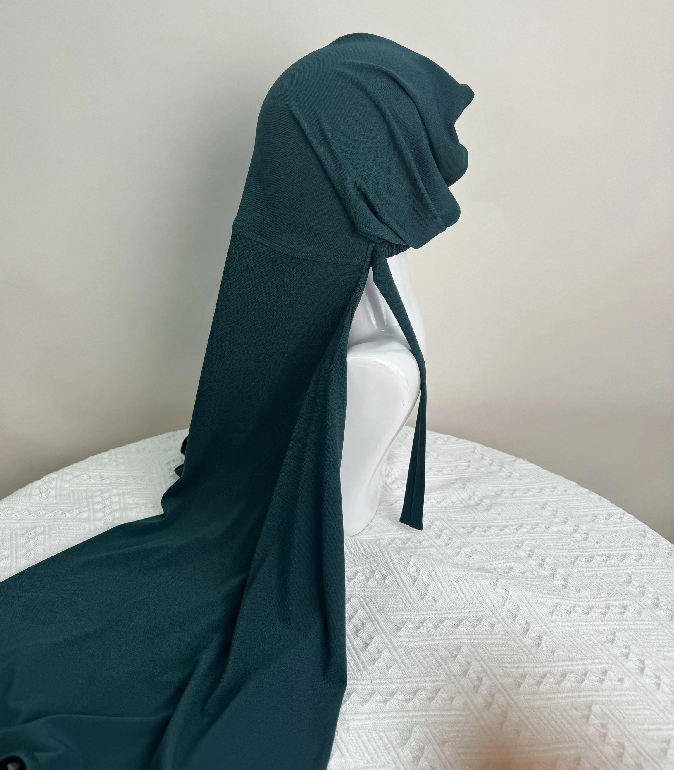 Jersey en sergé Rose personnalisé, en Lycra, prêt à porter, écharpe Hijab pour femmes musulmanes, 2024 1