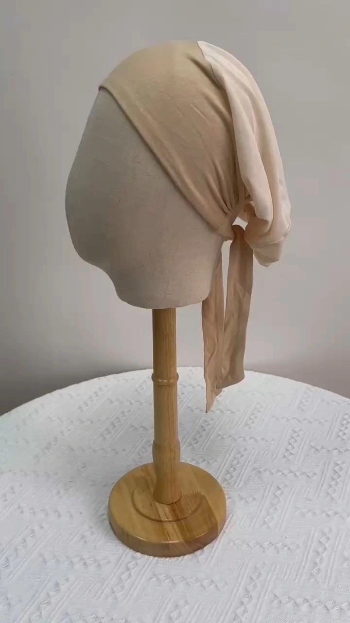 Prêt à expédier Tie Back Mesh Design Islamique Underscarf Respirant Musulman Coton Jersey Hijab Undercap 1