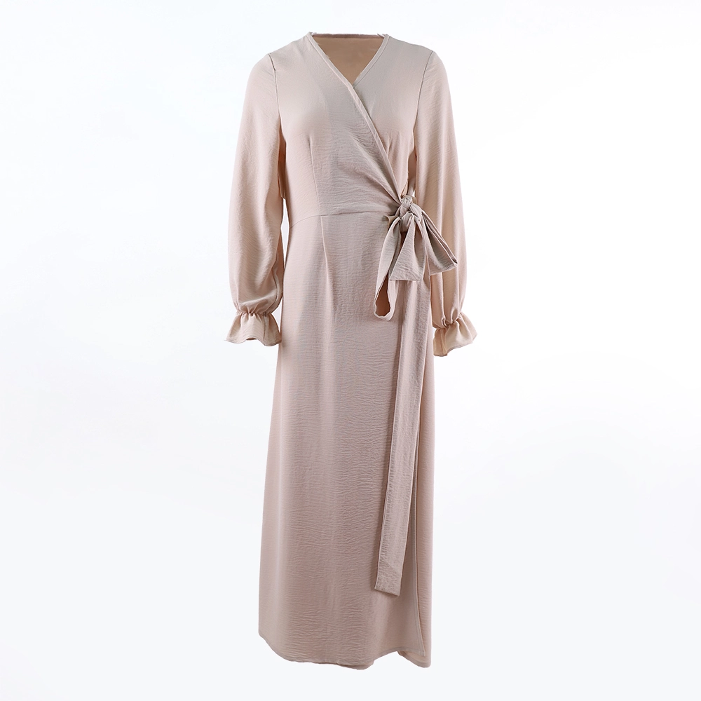 Abaya – robe pour femmes musulmanes, Style ceinturé personnalisé, saison printemps et automne 1