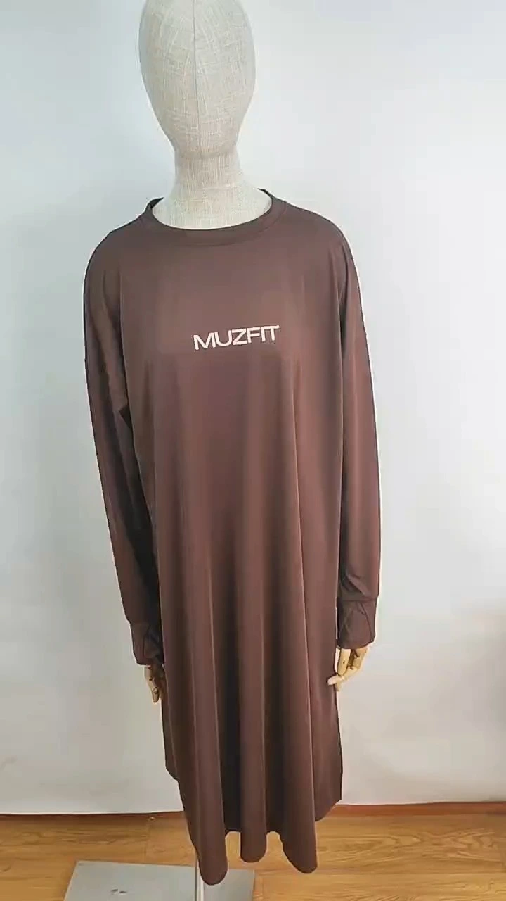 Long Style Modest Sports Tops Islamic Sports Top Custom Logo 1