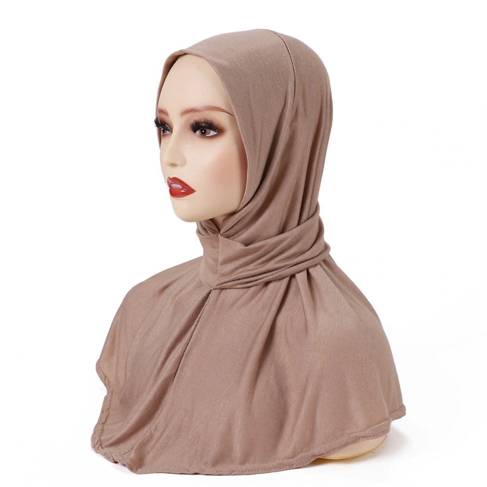 2024 Sport instantané hijab bouton Design musulman Hijab 1 pièce facile Hijab plaine instantanée écharpe avec boutons-pression 1
