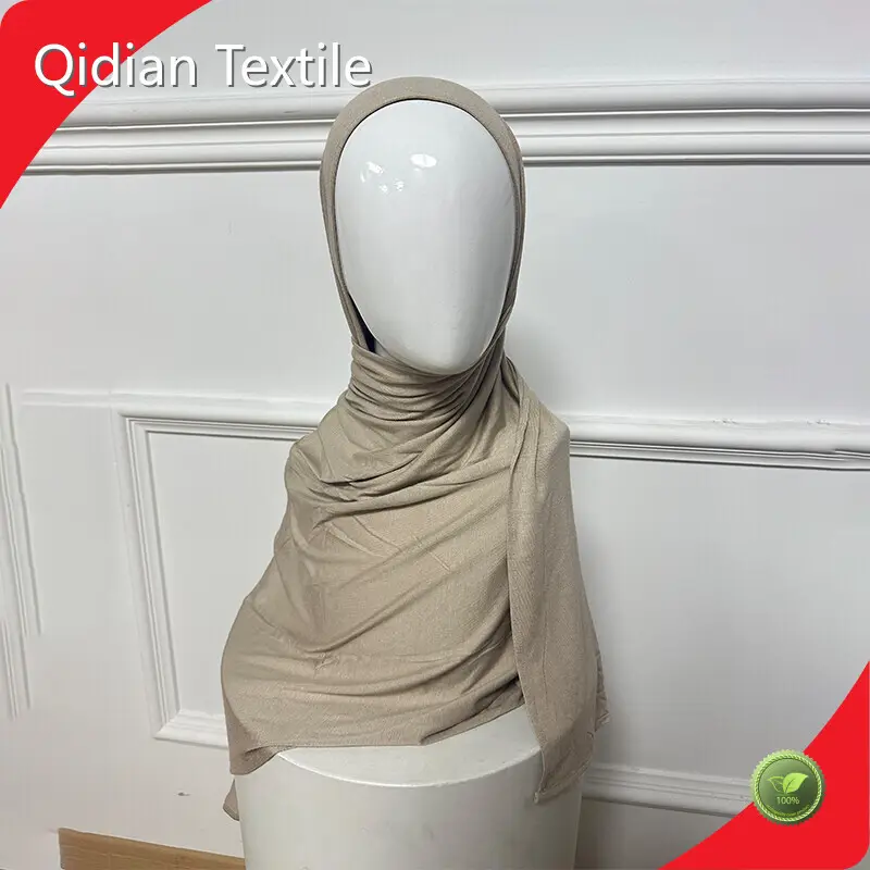 Qidian Textile Navy Blue Jersey Hijab Factory Direct Supply 1
