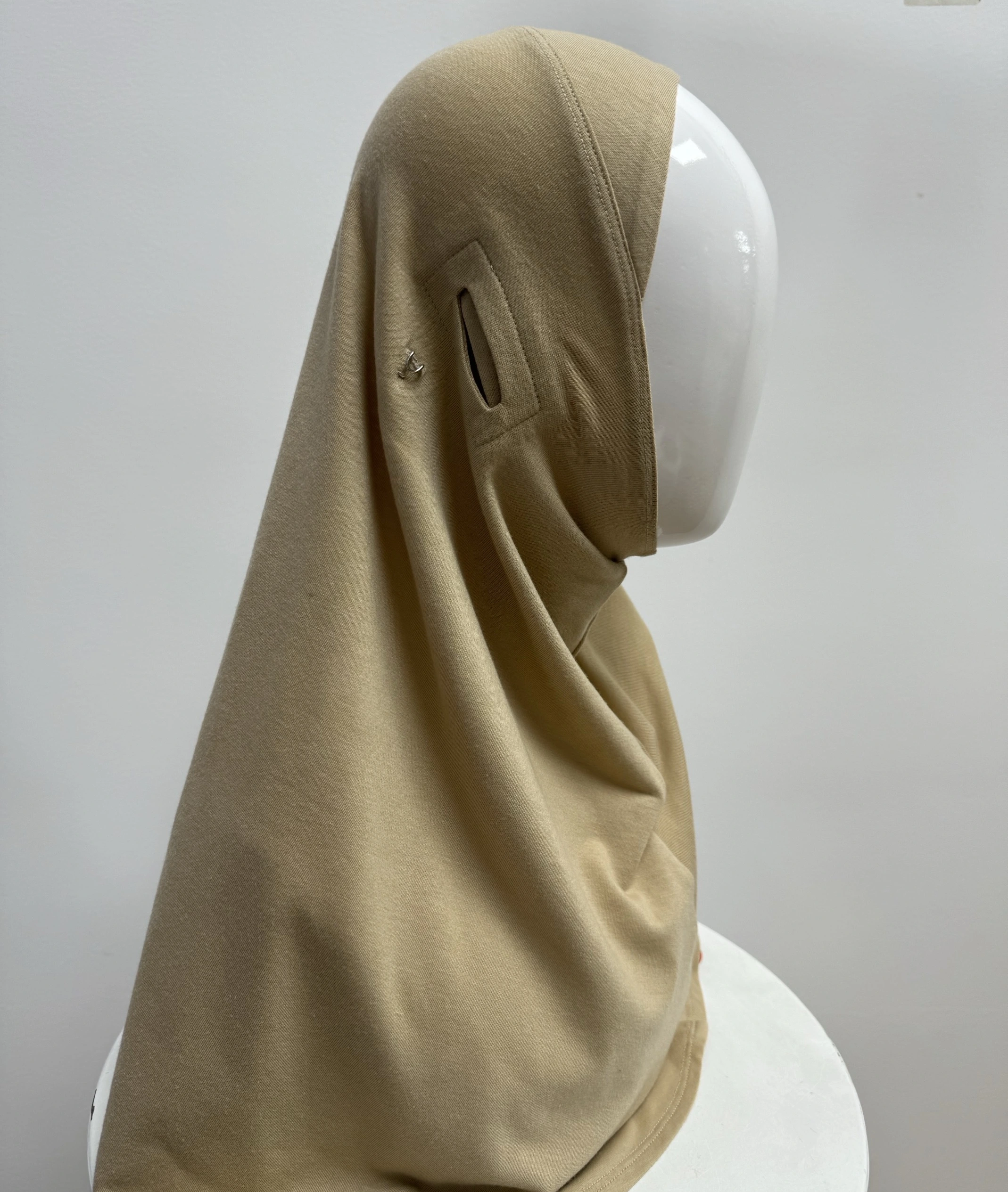 Ear Hole Cotton Jersey Soft Ready To Wear Instant Malaysia Muslim Women Hijab Scarf-1732859931188160 1