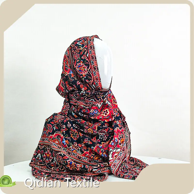 Qidian Textile Printed Hijab Printed Hijabfactory Price 1