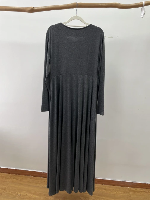 New custom  Style satin  Muslim women modest  knitwear Maxi Dress 1